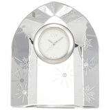 Narumi GLASSWORKS GW1000-11056 Piazza Desk Clock, Clear, 3.0 inches (7.5 cm)