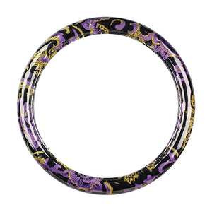 MIYABI MHC-MR-2HLPL EXTRA THICK STEERING WHEEL COVER, KINKASAN MONTBLANC Rose, Purple, 2HL