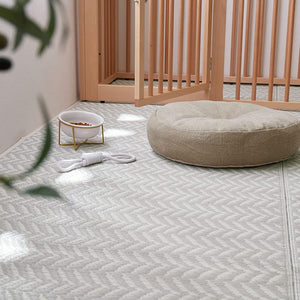 Hagiwara PP Pattern Top Mat, Gray, 133.4 sq ft (6 Edoma Tatami Mats), "Pass Rash", Rug, Carpet, Vinyl Style, Top Mat, Washable, Pastel Color