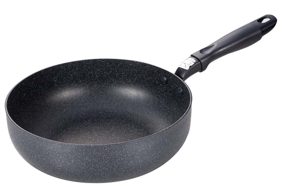 Ultra Deep Tough Marble Fluorine Hard Processed Induction Compatible Frying Pan, 8.7 inches (22 cm) H-4168