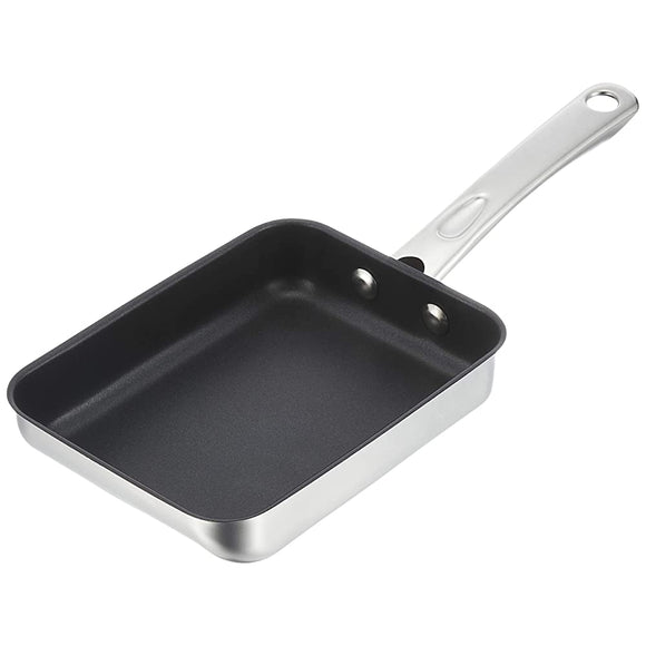 Meyer MXS-EM Maximum Egg Pan, 7.1 inches (18 cm), Egg Pan, Made in Japan, Stainless Steel, Induction Compatible, Fluorine Resin Treatment, Bottom 3-Layer Construction, Black