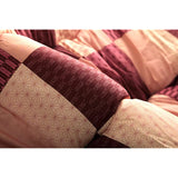 Ikehiko Corporation #6032919 Kotatsu Comforter, Taiga, Approx. 80.7 x 96.5 inches (205 x 245 cm), Pink, Rectangle, Single Item, Japanese Pattern, Checkered Pattern