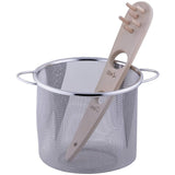 Miyazaki Seisakusho OJ-59 Object Pasta Pot, 1.6 gal (4.6 L), Made in Japan, Water Drying Basket and Wooden Pasta Tongs Included, Lightweight