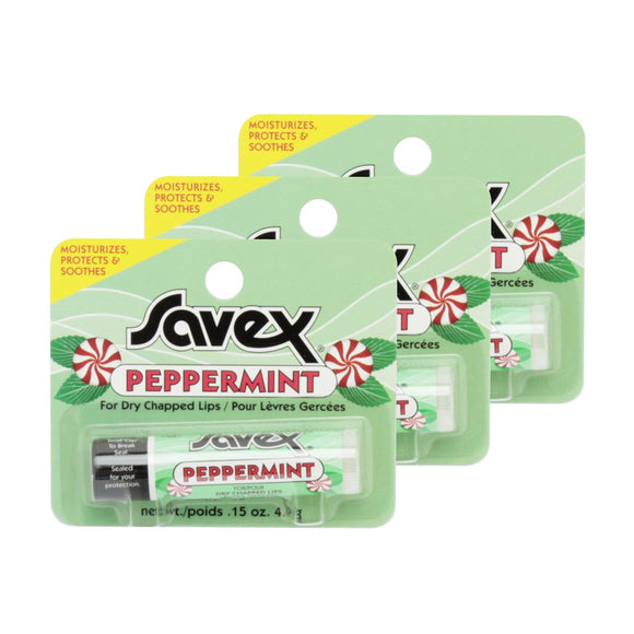 Savex peppermint stick (lip balm) 3 pieces 4.2g