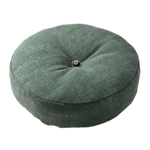 Hagiwara 270065708 Cushion, Khaki, Approx. 17.7 x 4.7 inches (45 x 12 cm), Indian Cotton Floor Round Cushion