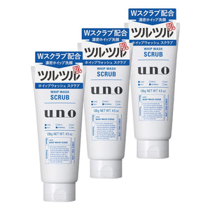 Uno Whip Wash (Scrub) Facial Cleanser 130g x 3 pieces