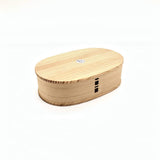 Akita Cedar 2430 Kagewappa Oval Bento (Large)