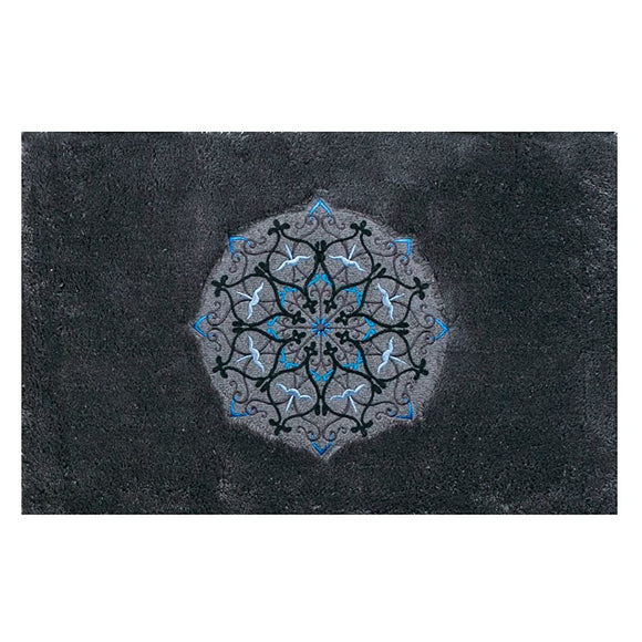 Senko M+home 17393 Meena Bath Mat, Interior Mat, Dark Gray, Approx. 17.7 x 27.6 inches (45 x 70 cm)