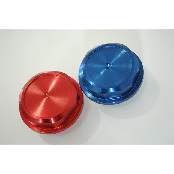 TOYOTA HONDA NISSAN MITSUBISHI ALUMINUM OIL FILLER CAP ADVANTAGE BLUE RED EXTERNAL PRODUCT