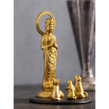 Buddha Statue Pet Kannin Buddha Statue, 3.0 inches (7.7 cm) (Gold), "Animal Protection / Pet Serving" Takaoka Copper Pottery (PKannon/S)