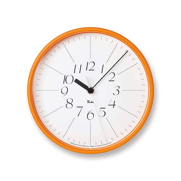 Remnos Wall Clock Wr17-11 OR Lemnos Liki Steel Clock Analog Orange