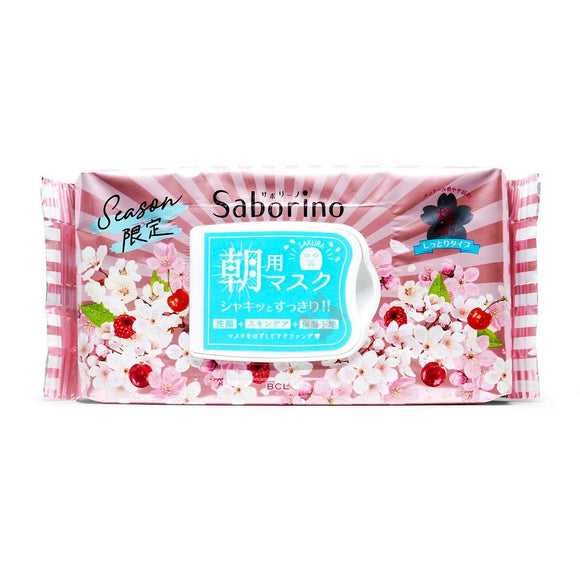 BCL Saborino Mezama Sheet, Cherry Blossom Fragrance, Moist Type