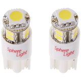 SPHERE LIGHT SHLET10EX45-2 CAR LED POSITION Lamp/License Plate Light, Leonid LED T10 EX 4,500K, Set of 2, 90 LM