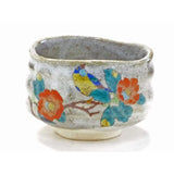 Kyuyaki "Matcha Bowl" Camellia with Birds