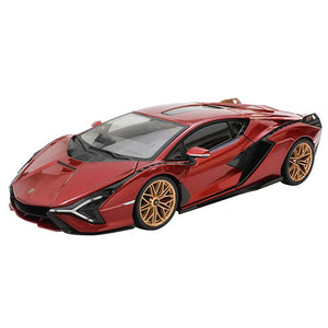 Brago 1/18 Lamborghini Cyan FKP37 Red