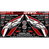 MOTOGRAFIX BODY Pad Knee Red/White, Black BMW S1000RR 19- MT-KB026WRR