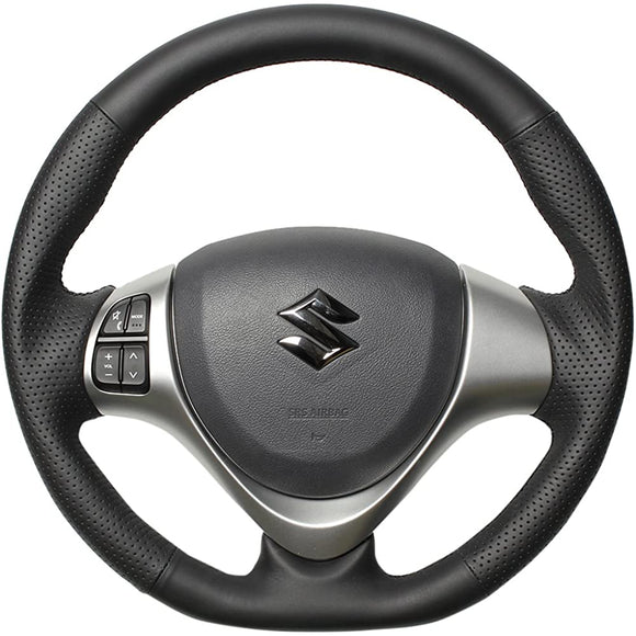 REAL (Real) Steering [Spacia (MK32S/MK42S)/Flare Wagon (MM32S/MM42S)] All Leather Black Stitch MR31-LPB-BK-SPC