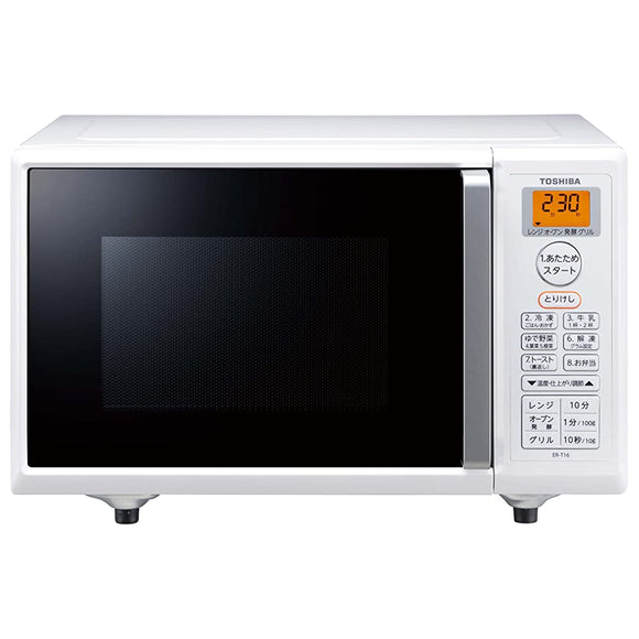 Toshiba ER-T16(W) Microwave/Oven Range, 4.3 gal (16 L), Flatbed, Toast Function, White