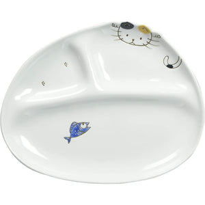 Saikai Pottery Cat Divider Mini Plate 60236