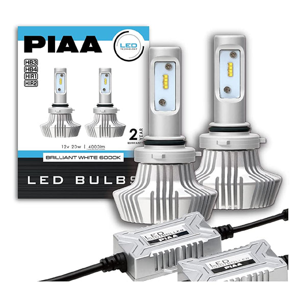 PIAA X7341 LED BULBS for Headlights and Fog Lights, 6,000k Series, 4,000 LM, 12V, 20W, Road Transport Vehicle Act Compiliant (May Be Subject to Local LegisLaTION)