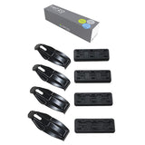 TERZO by Piaa EH436 ROOF RACK Base Mounting Holders, 4 Pieces, Black