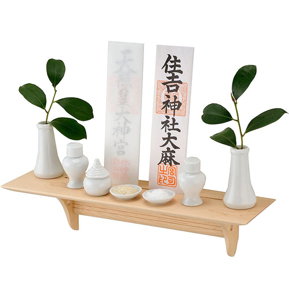 KAMIDANA NO SATO (Shintan no Sato) with Shinto Gear Set! Western -Style Modern Shrine Shelf by Kaede Maple-