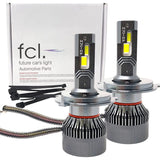 FCL. (Fshiel) H4 HI/LED Headlight Valve White White 6200LM Fan with fan inspection 12V 2V car inspection 2 pieces