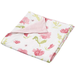 Nishikawa Living ME67 218767135 Duvet Cover, Single, Made in Japan, Washable, Double Gauze, Antibacterial, 100% Cotton, Won't Shrink Even After Washing, Zipper on Both Sides, Floral Pattern, Pink