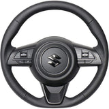 REAL (Real) Steering [Jimney (JB64W)/Jimney Sierra (JB74W)] All Leather (Black Euro Stitch) SZB-LPB-BK