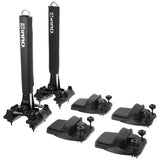 Carmate Inno INA455 ROOF CARRIER, Kayak Attachment for Cars, Can Hold 2 Boats, Standing Type, Silver/Black