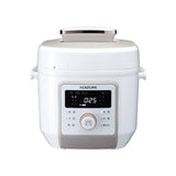 Koizumi KSC-4501/W Microcomputer Electric Pressure Cooker, 0.6 gal (2.0 L), 6 Types of Automatic Menu, One-Touch, Includes Recipe Book, White