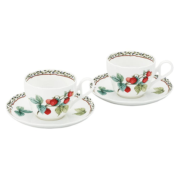 Noritake P97887/4911 Cup & Saucer (Pear Set) (Both Coffee & Tea), 8.5 fl oz (250 cc), Orchard Garden, Microwave Safe, 2 Guests, Bone China