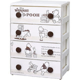 Iris Ohyama CHG-T554 Winnie the Pooh Storage Chest, 4 Tiers, Finished Product, Made in Japan, Kids, Width 21.7 x Depth 16.9 x Height 31.9 inches (55 x 43 x 81 cm)