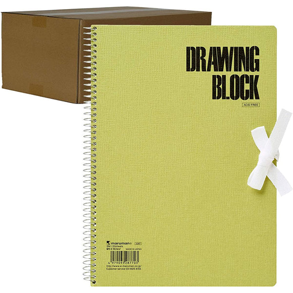 Maruman S287X80 Sketchbook, SM, Olive Series, Drawing Paper, Thick, 20 Sheets, 80 Sheets