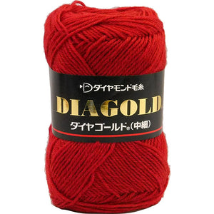 Diamond Yarn Diamond Gold Yarn Fingering Col. 289 Red Series G Approximately/200 m , red