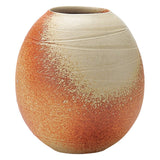 Shigaraki Ware MR-1-2536 Hechimon Vase, Flower Base, Large, Round, Fire, Ceramic