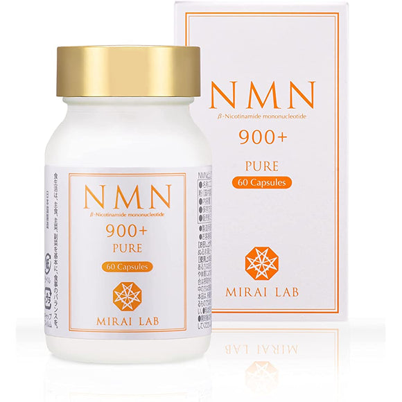 MIRAI LAB NMN Pure 900 Plus (Purity 99.8% / 60 Tablets) Aging Care Supplement Acid Resistant (Made in Japan) Single Item