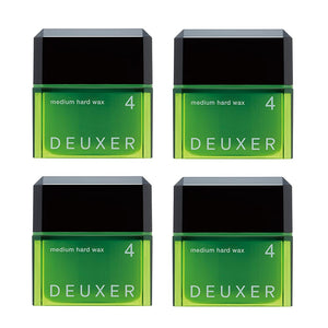 Number Three DEUXER Medium Hard Wax 4 (Set of 4), Hair Wax, Floral Berry, Green, 11.8 oz (320 g) (x1)