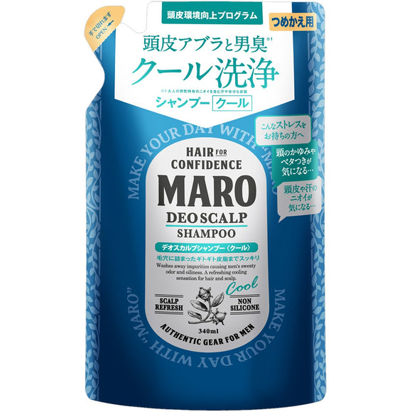[Cool] Deoscalp Shampoo [Green Mint Fragrance] MARO Refill 340ml Men's