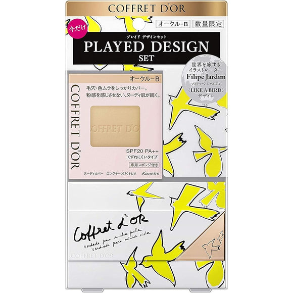 Coffret d'Or Nudy Cover Long Keep Pact UV Limited Set d Ocher - CPLAYEDDESIGN [LIKEABIRD] SPF20・PA++ [Manufacturer's discontinued product] Foundation Ocher C 9.5 g