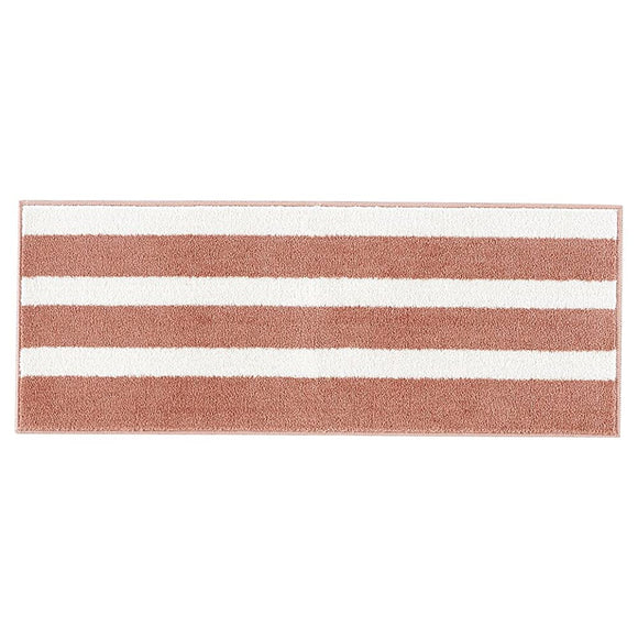 Suminoe Washable Kitchen Mat, Bath Mat, 17.7 x 106.6 inches (45 x 270 cm), Pink