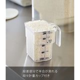 Yamazaki Industries 5426 Airtight Rice Bin, 44.1 lbs (20 kg), With Measuring Cup, Black, Approx. W 16.1 x D 9.4 x H 16.7 inches (41 x 24 x 42.5 cm), Lid Opening: Approx. 3.1 x 2.9 x 2.9 inches (7.8 x