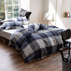 Fab the Home FH123178-310 Across Duvet Cover / Navy 7.5 x 82.7 inches (19x 210 cm) Across