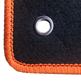 Feniche Car Mat, Floor Mat, Made in Japan (Nissan Note E-Power HE12) <Sandard Specification> Black X Lock THREAD ORANGE, ANTI-SLIPSLIPS)