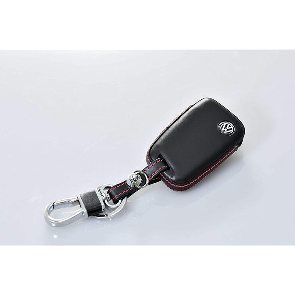 Core Obj Leather Key Cover for Volkswagen Red Stitching for Passat Sedan Variant (B8) Arteon Le-Pa-001