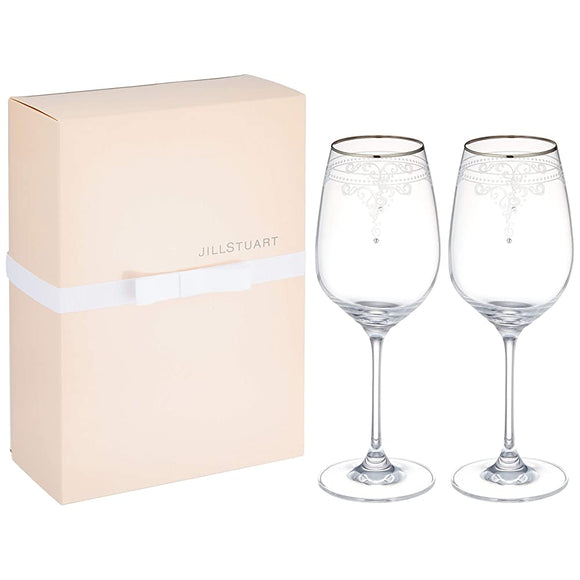 Narumi GW4132-63393A Pair Wine Glass, Jill Stuart, 11.8 fl oz (340 cc), Set of 2, Made in Japan