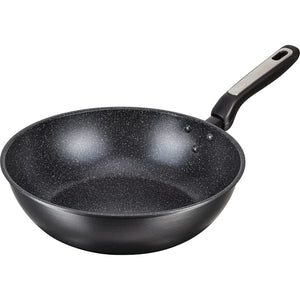 Wahei Freiz RB-2143 Diamond Marble Deep Frying Pan, 11.0 inches (28 cm), Non-Stick Induction Gas Compatible, Lujo Marble