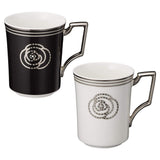 Noritake P93655/4867-12 Mug (Color Changing Pair Set) 295cc Aidan, 2 Pieces, White/Black, Bone China