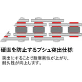 EK (EK) Bike chain 525SR steel 136L SPJ (clip joint) reinforced non -seal