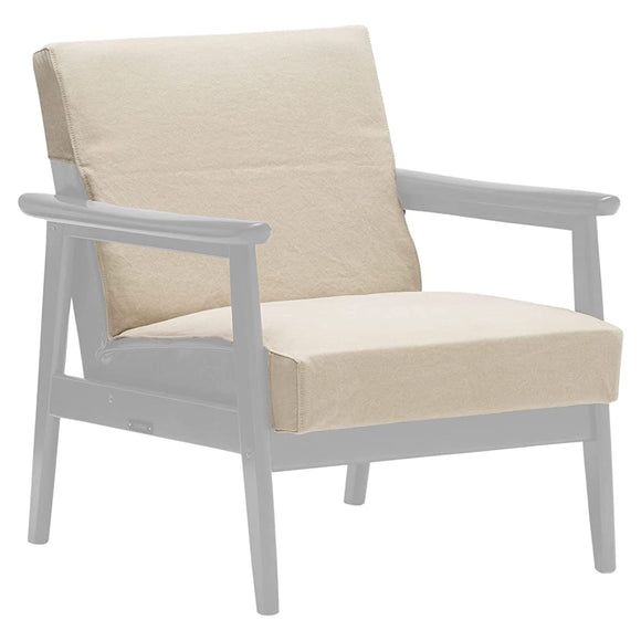Karimoku K36170ZOK 60 K Chair 1 Seater Cover, Canvas Gray, Small